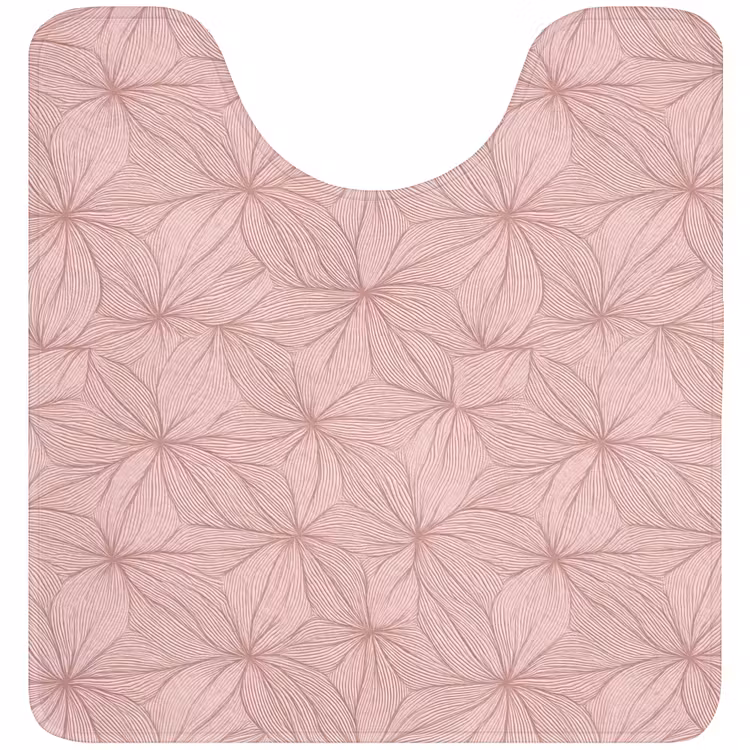 WC Vorleger - Blassrosa – Blumen – Relief – Textur — 1