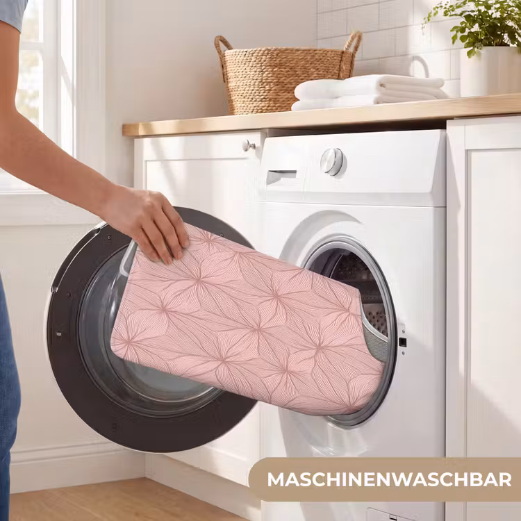 WC Vorleger - Blassrosa – Blumen – Relief – Textur — 7