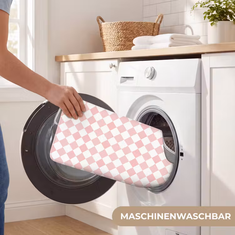 WC Vorleger - Hellrosa – Karos – Geometrisch – Muster — 7