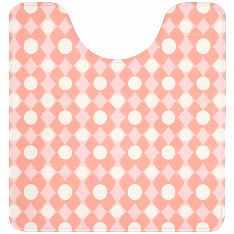 WC Vorleger - Koralle – Retro – Geometrisch – Muster — 1