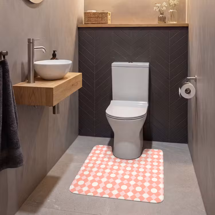 WC Vorleger - Koralle – Retro – Geometrisch – Muster — 2