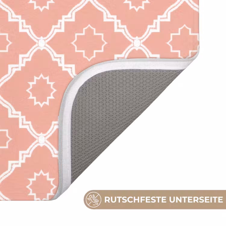 WC Vorleger - Lachsrosa – Geometrisch – Elegant – Muster — 3