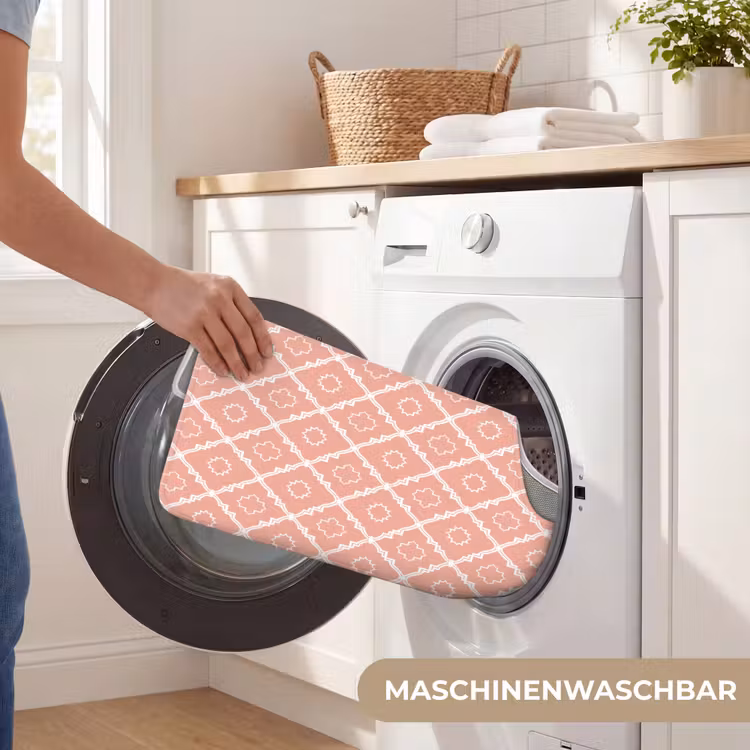 WC Vorleger - Lachsrosa – Geometrisch – Elegant – Muster — 7