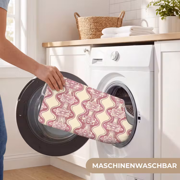 WC Vorleger - Lila-Rosa – Blumen – Retro – Muster — 7