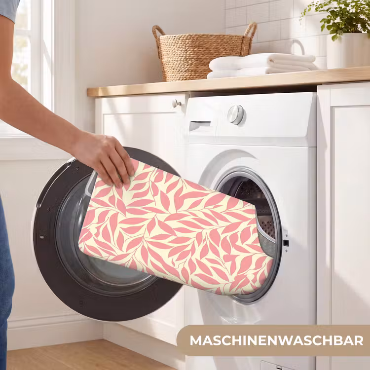 WC Vorleger - Rosa – Blätter – Dynamisch – Muster — 7