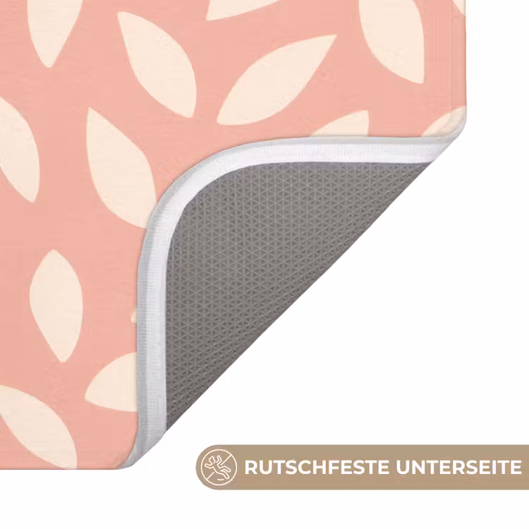 WC Vorleger - Rosa – Blätter – Verspielt – Muster — 3