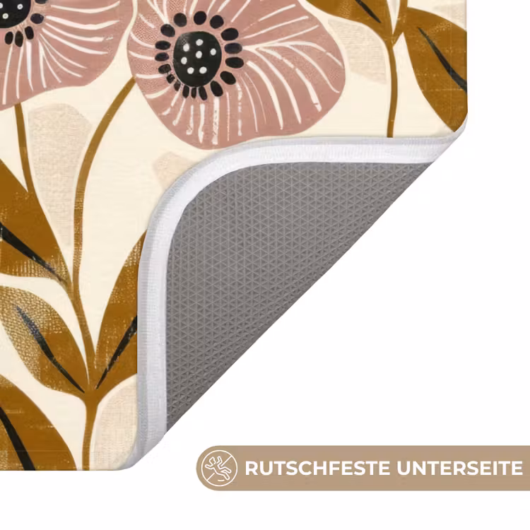 WC Vorleger - Staubrosa – Blumen – Grafisch – Muster — 3