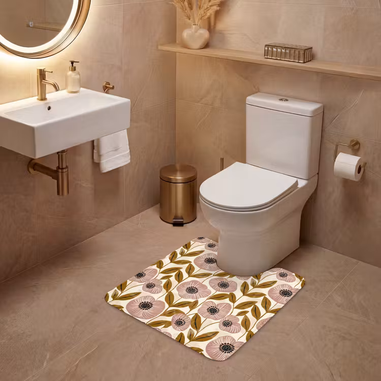 WC Vorleger - Staubrosa – Blumen – Grafisch – Muster — 4