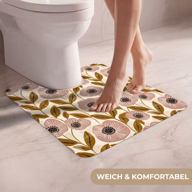 WC Vorleger - Staubrosa – Blumen – Grafisch – Muster — 5