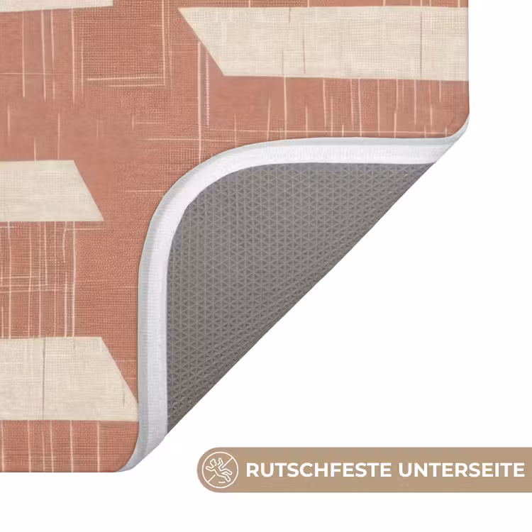 WC Vorleger - Terrakotta – Abstrakt – Textur – Muster — 3