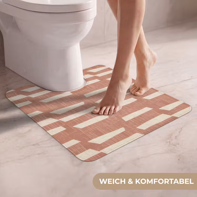WC Vorleger - Terrakotta – Abstrakt – Textur – Muster — 5