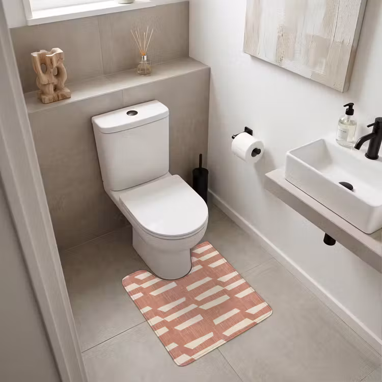 WC Vorleger - Terrakotta – Abstrakt – Textur – Muster — 6