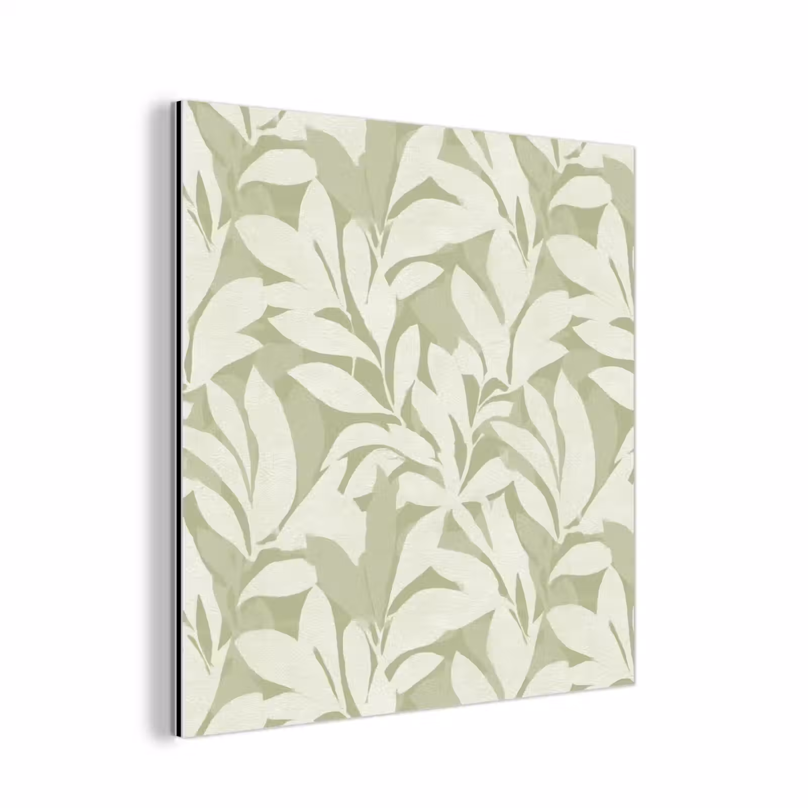 Alu-Dibond-Bild - Salbeigrün – Botanisch – Minimalistisch – Muster — 1