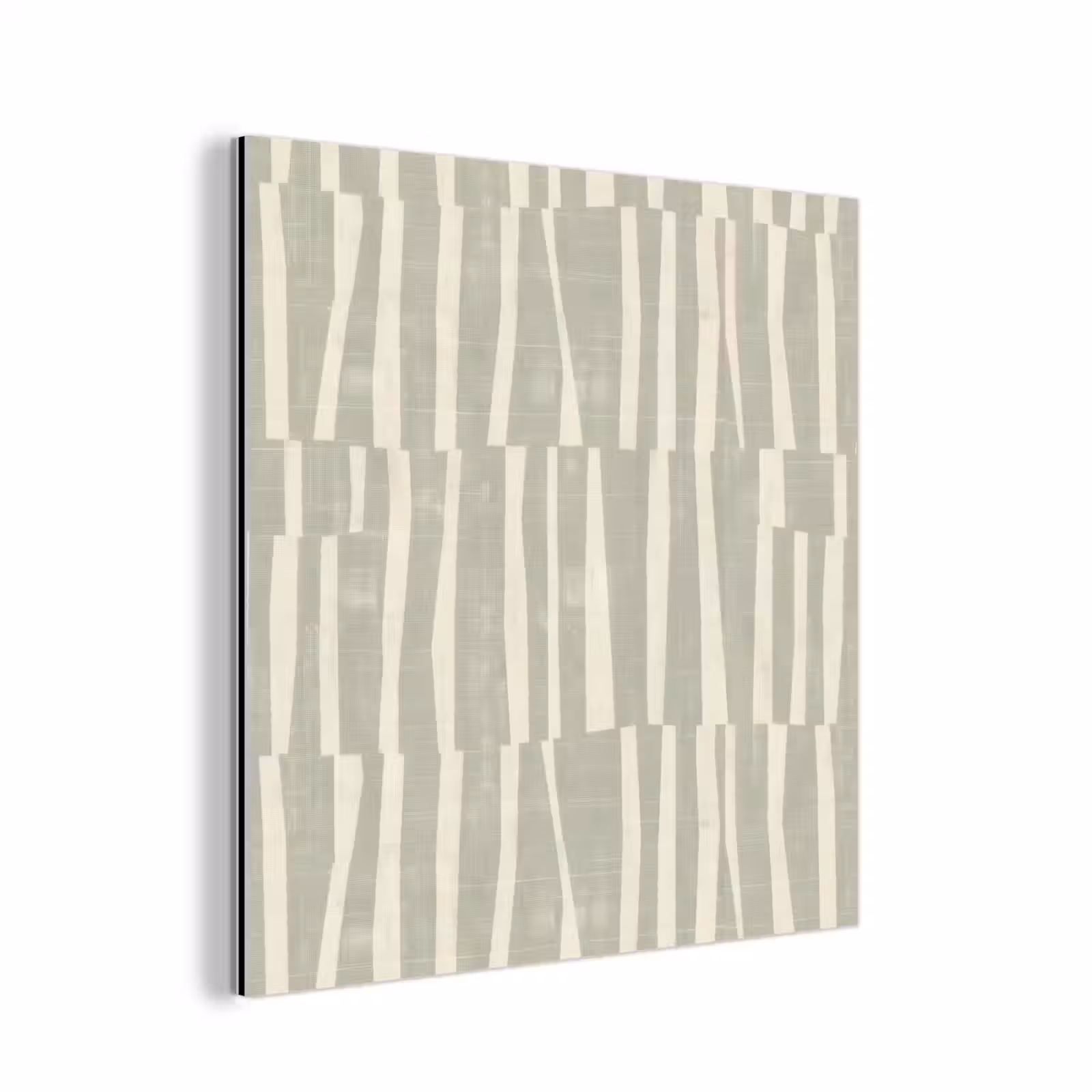 Alu-Dibond-Bild - Salbeigrün – Streifen – Geometrisch – Textur – Muster — 1