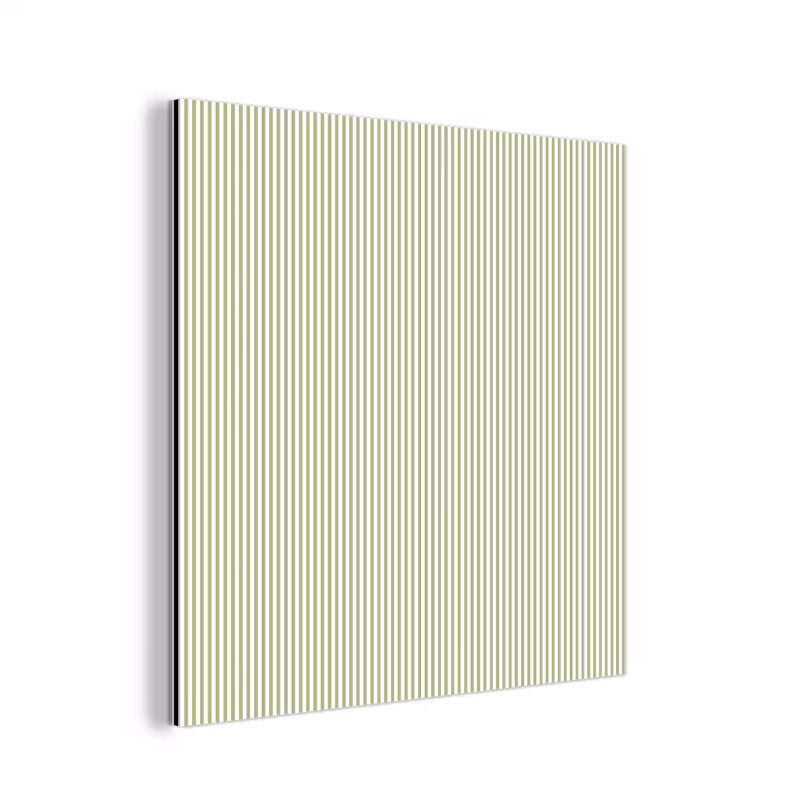Alu-Dibond-Bild - Salbeigrün – Streifen – Minimalistisch – Muster — 1