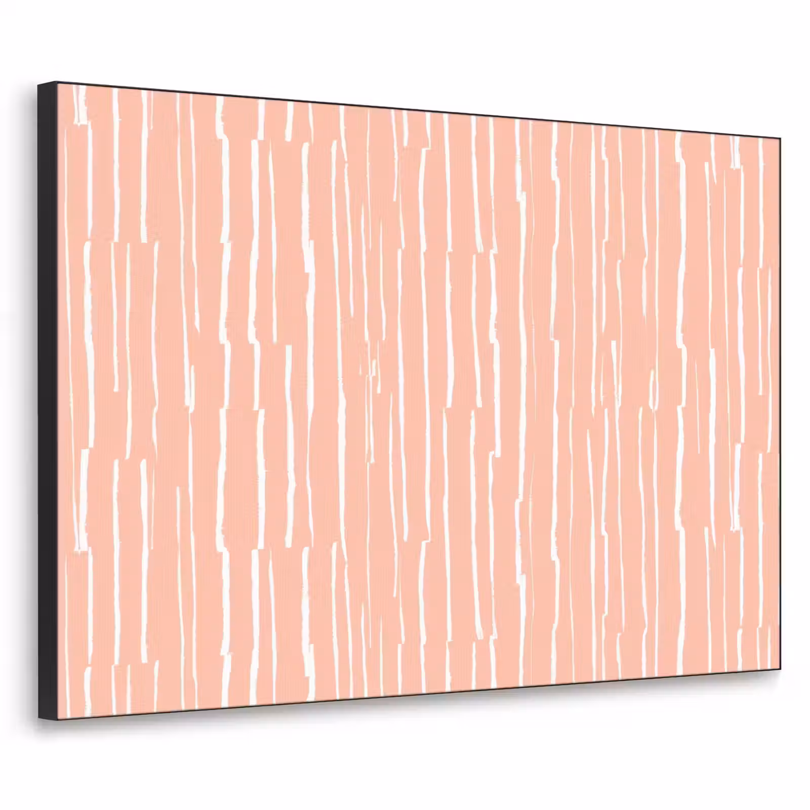 Art Frame - Lachsrosa – Streifen – Handgezeichnet – Muster — 1