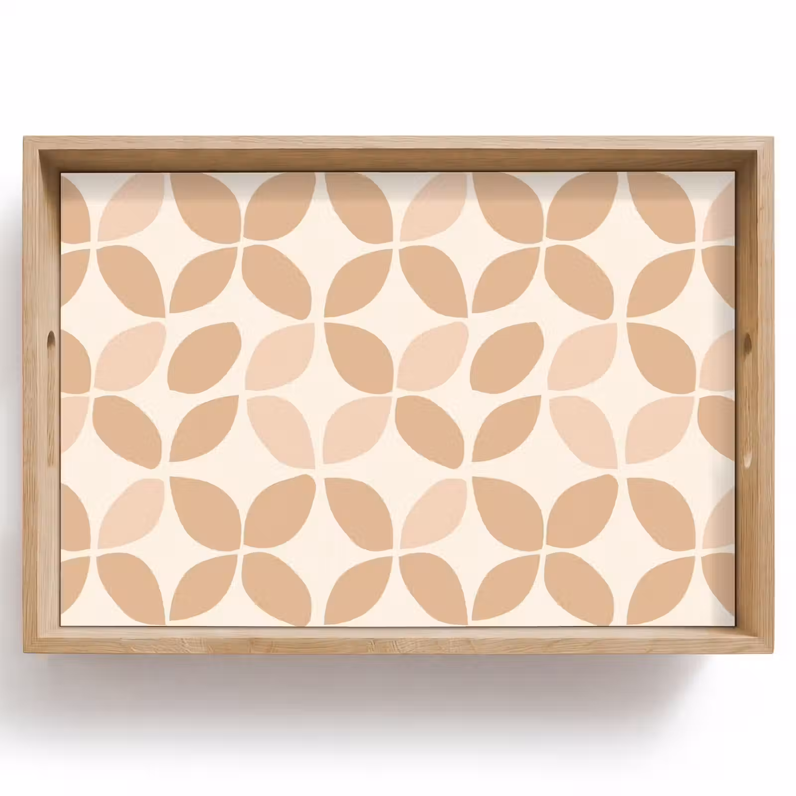 Tablett - Beige – Blätter – Minimalistisch – Muster — 1