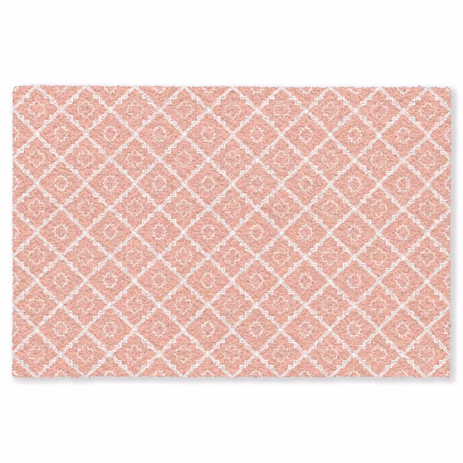 Teppich - Lachsrosa – Geometrisch – Elegant – Muster — 1