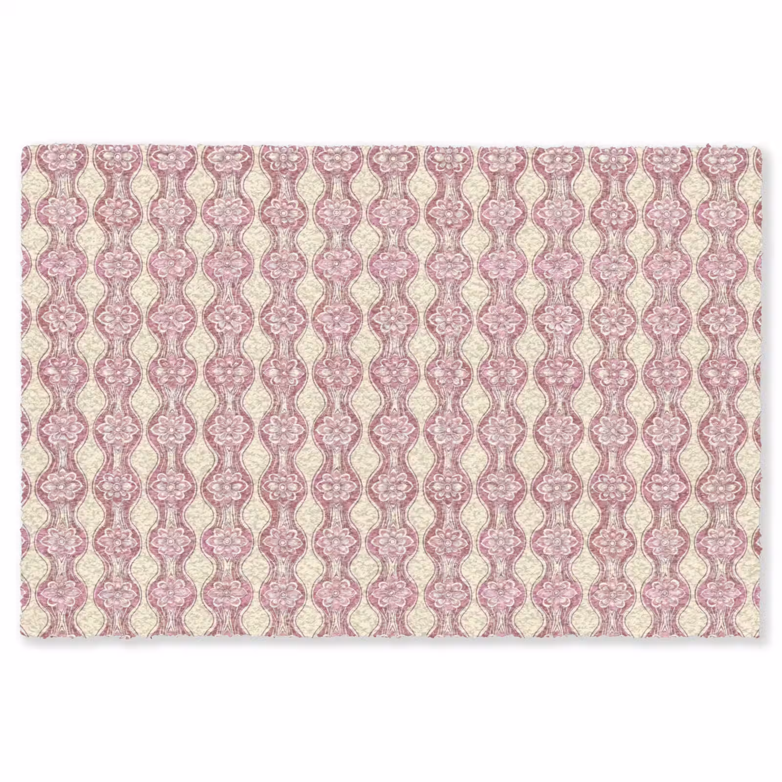 Teppich - Lila-Rosa – Blumen – Retro – Muster — 1