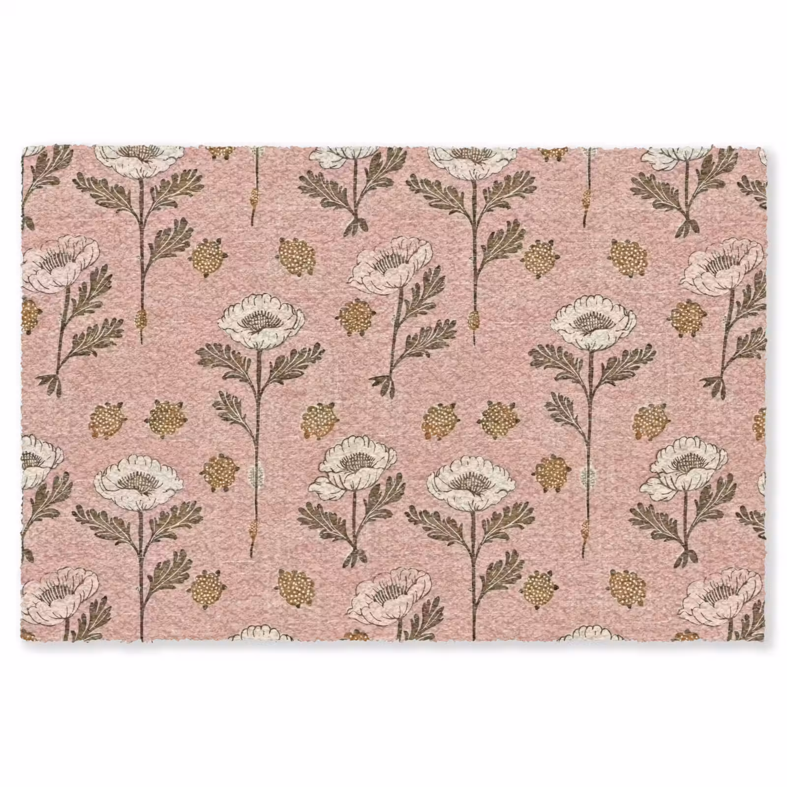 Teppich - Rosa – Blumen – Vintage – Textur — 1
