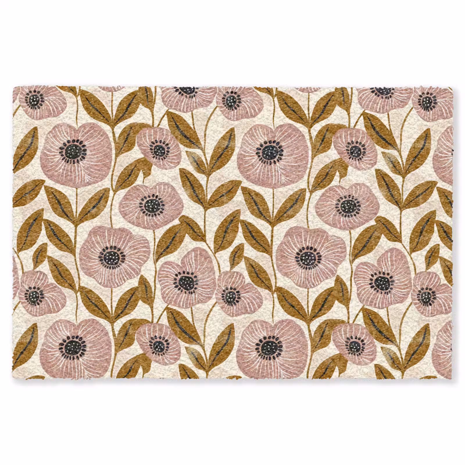 Teppich - Staubrosa – Blumen – Grafisch – Muster — 1