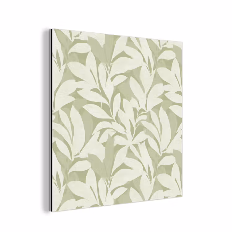 Alu-Dibond-Bild - Salbeigrün – Botanisch – Minimalistisch – Muster — 1