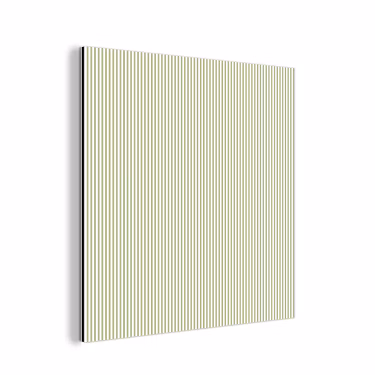 Alu-Dibond-Bild - Salbeigrün – Streifen – Minimalistisch – Muster — 1