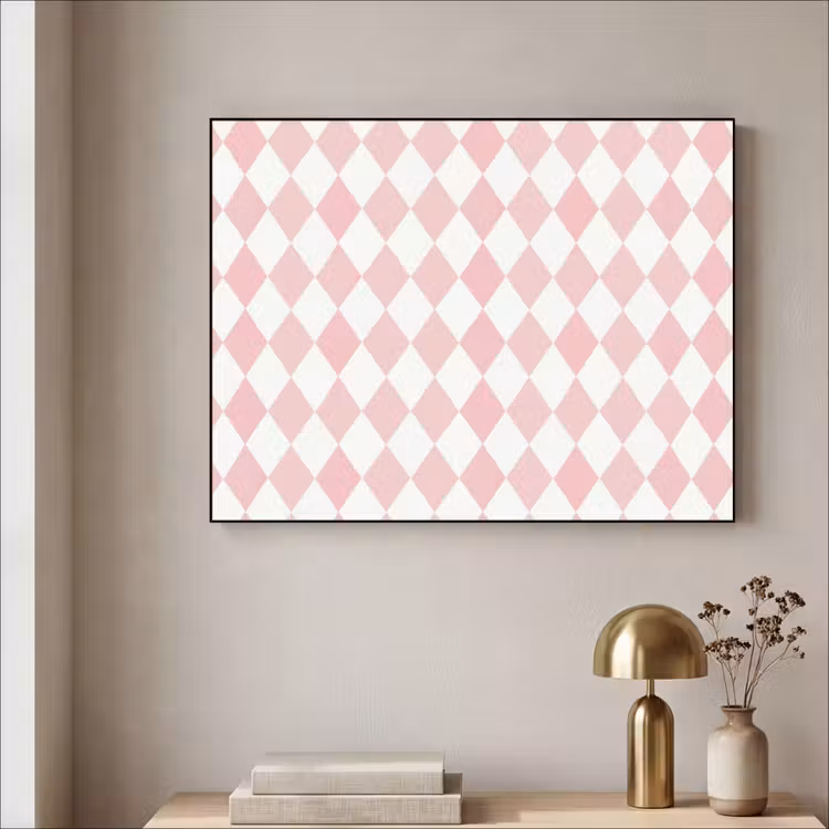Art Frame - Hellrosa – Karos – Geometrisch – Muster — 4