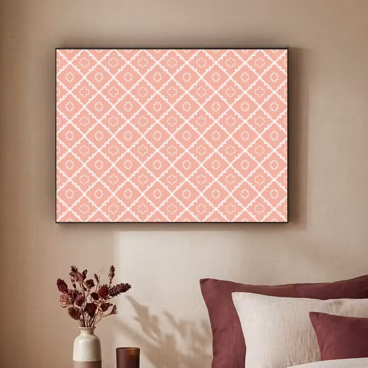 Art Frame - Lachsrosa – Geometrisch – Elegant – Muster — 2