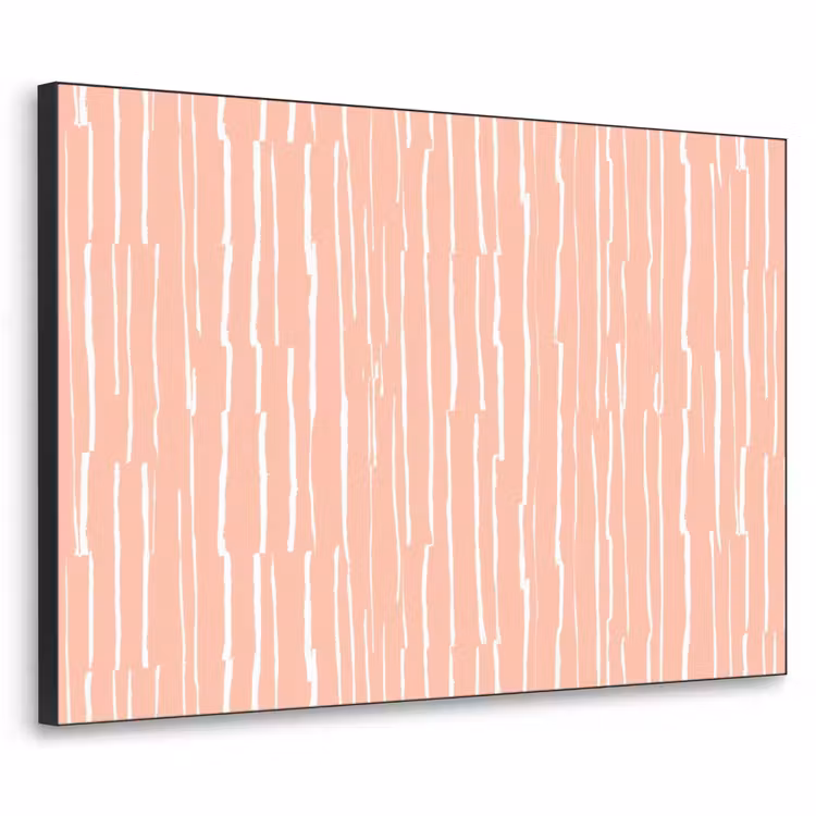 Art Frame - Lachsrosa – Streifen – Handgezeichnet – Muster — 1