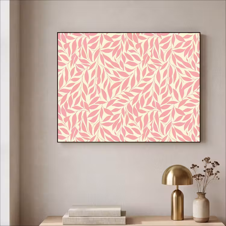 Art Frame - Rosa – Blätter – Dynamisch – Muster — 4