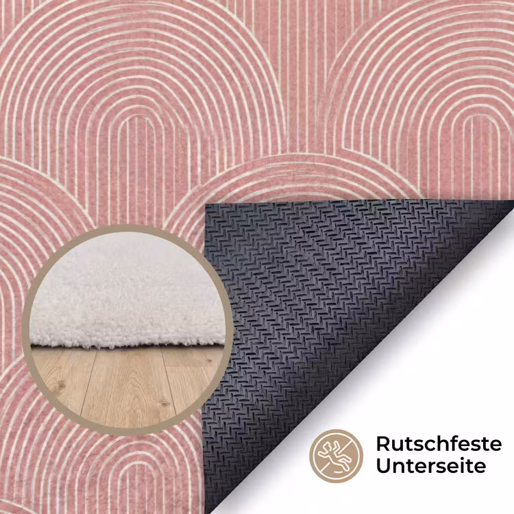 Teppich - Altrosa – Bögen – Deko – Linien — 4