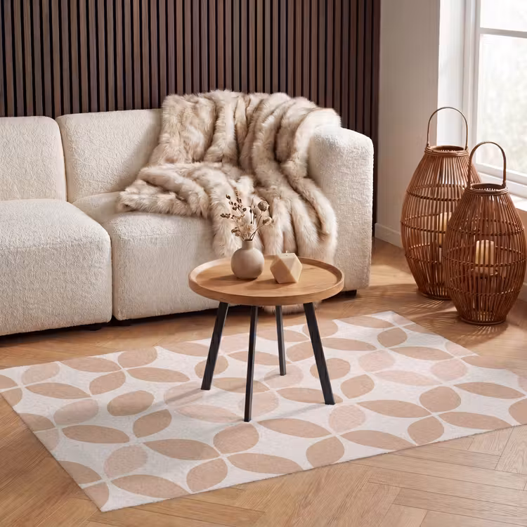 Teppich - Beige – Blätter – Minimalistisch – Muster — 3