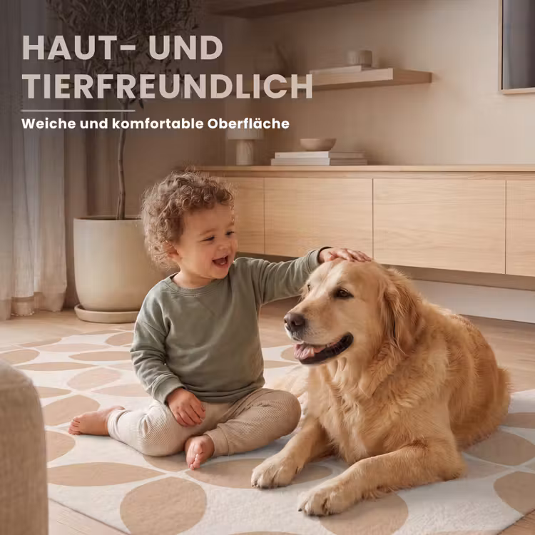 Teppich - Beige – Blätter – Minimalistisch – Muster — 6