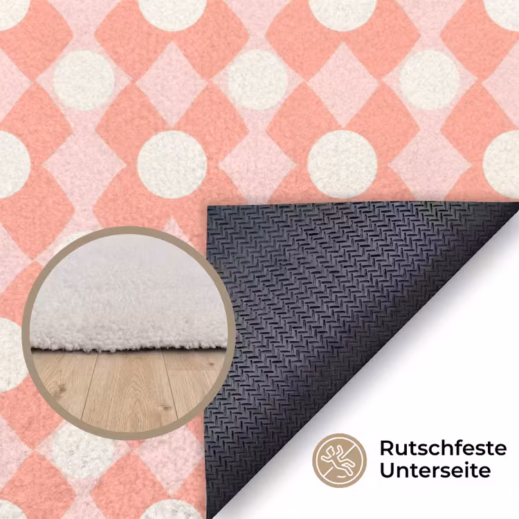 Teppich - Koralle – Retro – Geometrisch – Muster — 4