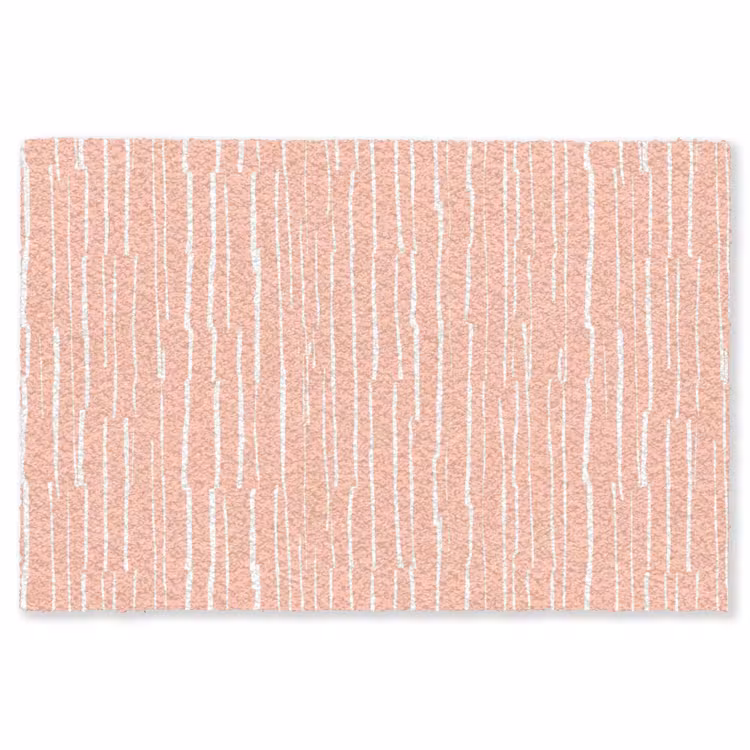 Teppich - Lachsrosa – Streifen – Handgezeichnet – Muster — 1