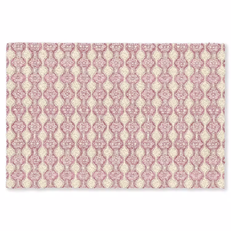 Teppich - Lila-Rosa – Blumen – Retro – Muster — 1
