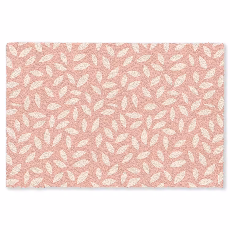 Teppich - Rosa – Blätter – Verspielt – Muster — 1