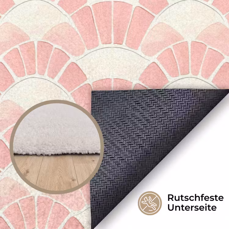 Teppich - Rosa – Fächer – Mosaik – Muster — 4