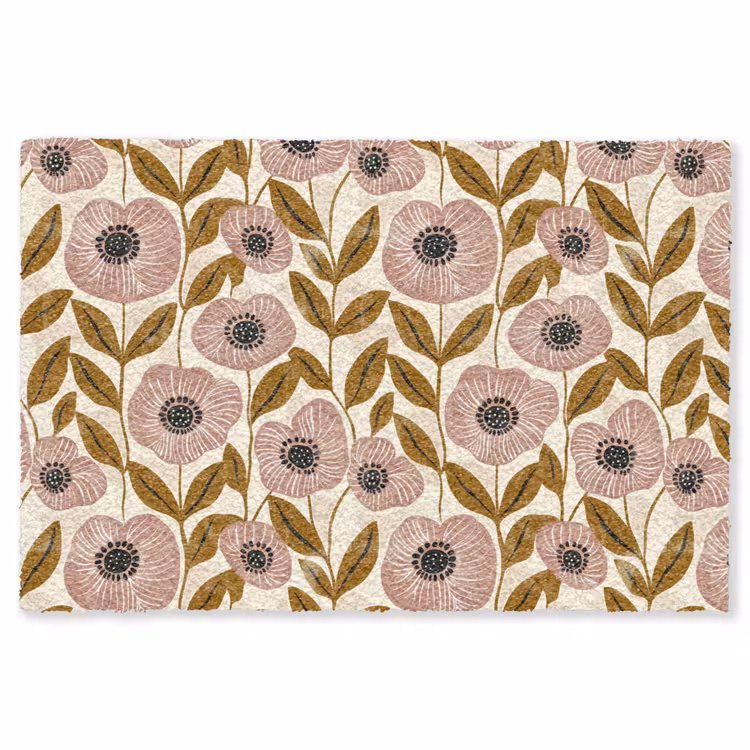 Teppich - Staubrosa – Blumen – Grafisch – Muster — 1