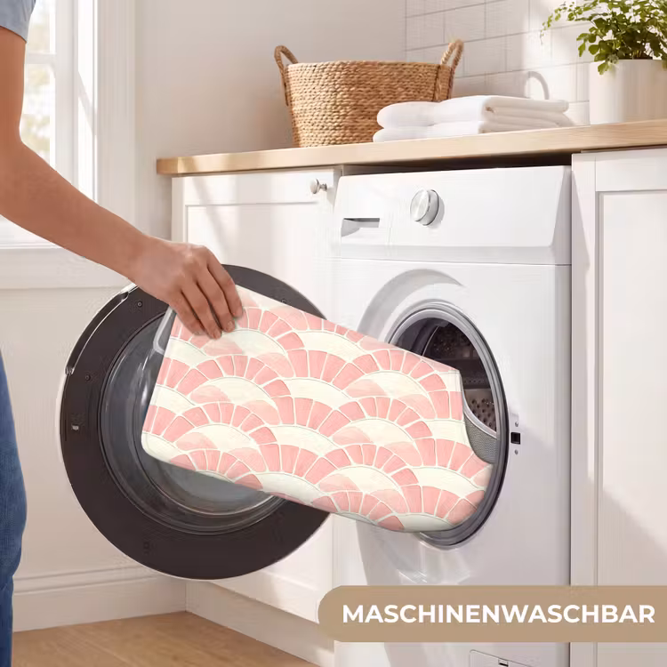 WC Vorleger - Rosa – Fächer – Mosaik – Muster — 7