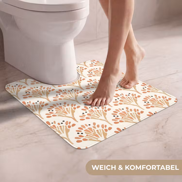 WC Vorleger - Terrakotta – Fächer – Malerisch – Muster — 5
