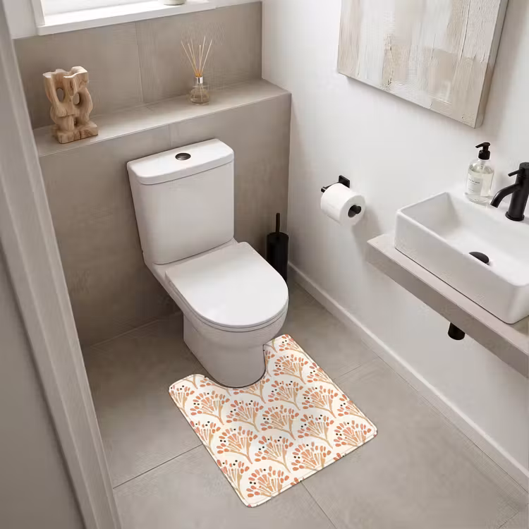 WC Vorleger - Terrakotta – Fächer – Malerisch – Muster — 6