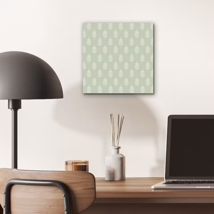 Alu-Dibond-Bild - Salbeigrün – Botanisch – Zweige – Minimalistisch – Muster — 6