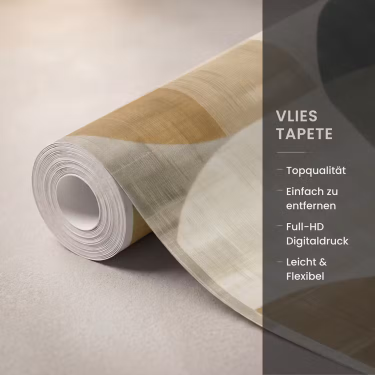 Tapete - Olivgrün – Geometrisch – Abstrakt – Mid-Century – Leinen – Muster — 3