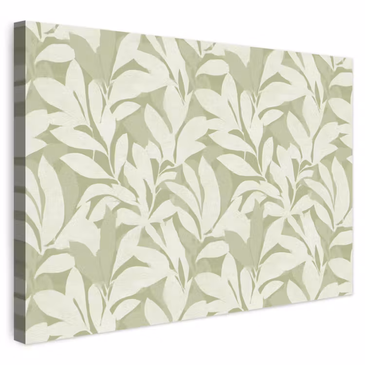 Outdoor Leinwand - Salbeigrün – Botanisch – Minimalistisch – Muster — 1