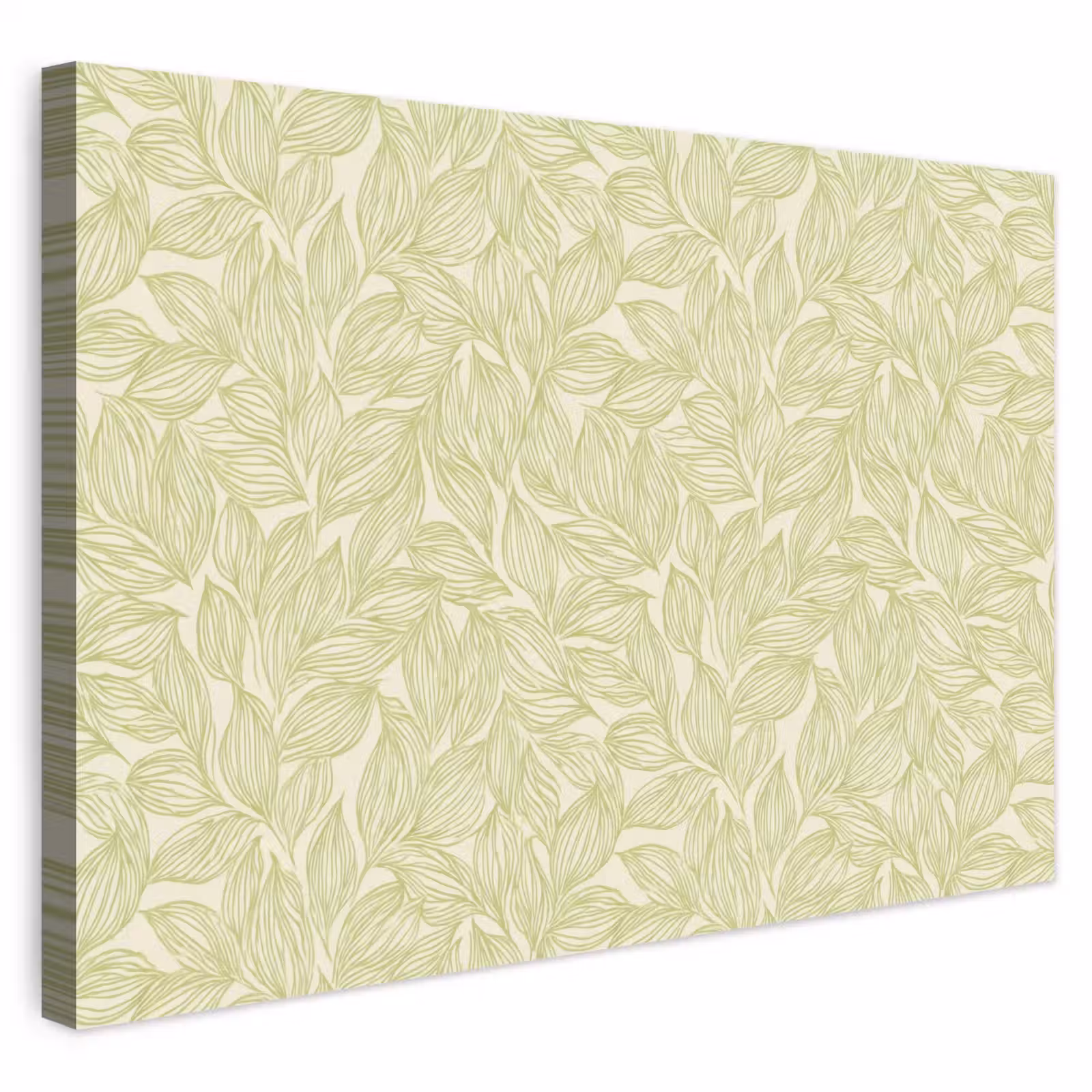 Outdoor Leinwand - Salbeigrün – Botanisch – Blätter – Handgezeichnet – Muster — 1