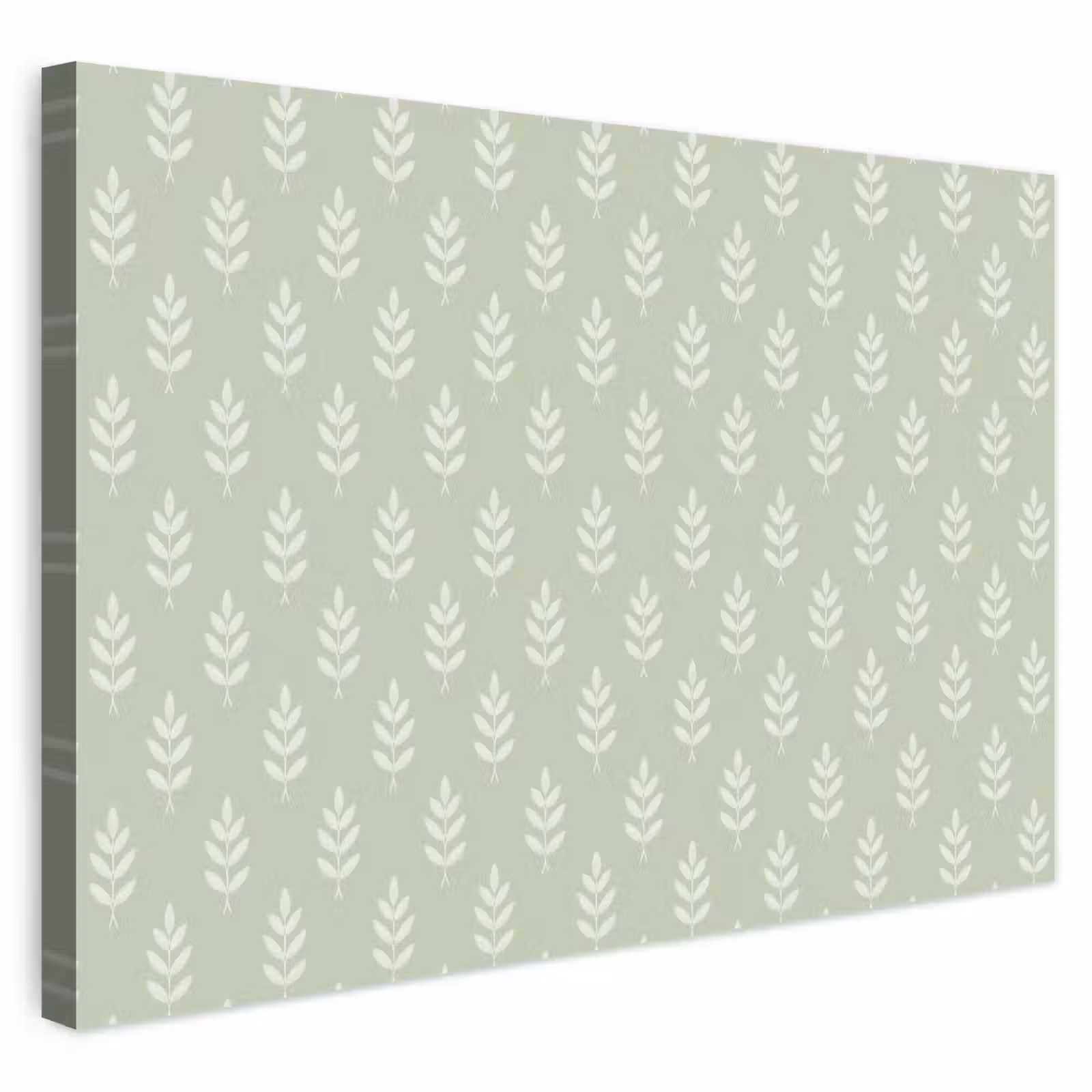 Outdoor Leinwand - Salbeigrün – Botanisch – Zweige – Minimalistisch – Muster — 1