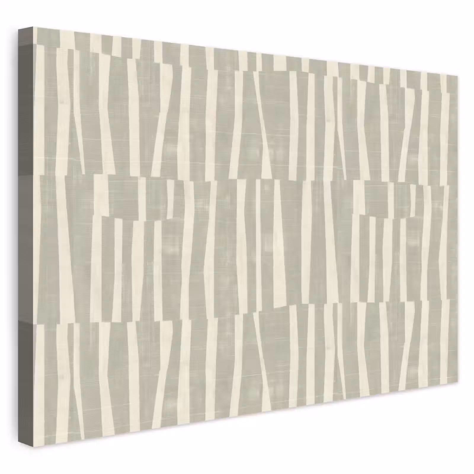 Outdoor Leinwand - Salbeigrün – Streifen – Geometrisch – Textur – Muster — 1