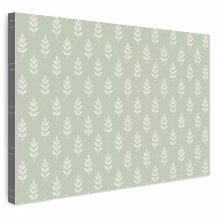 Outdoor Leinwand - Salbeigrün – Botanisch – Zweige – Minimalistisch – Muster — 1
